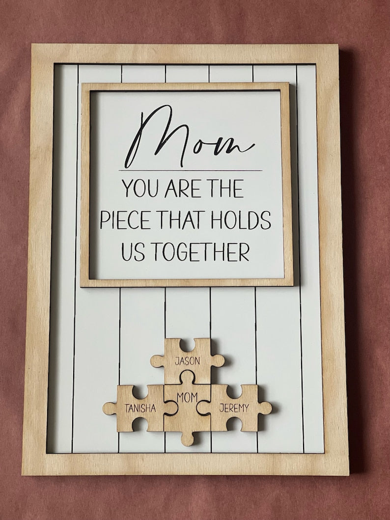 litzzy Mothers Day Gift, Gifts for Mom, Mother's Day Gift, Mothers Day Puzzle Sign, Mothers Day Gift from Daughter, Gift for Grandmother Puzzle Frame   