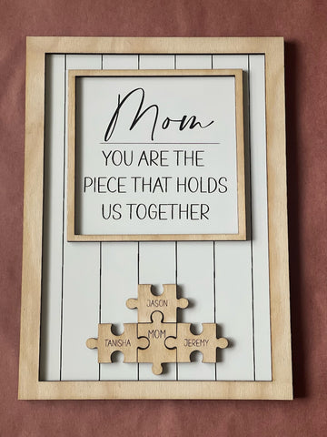 litzzy Mothers Day Gift, Gifts for Mom, Mother's Day Gift, Mothers Day Puzzle Sign, Mothers Day Gift from Daughter, Gift for Grandmother Puzzle Frame   