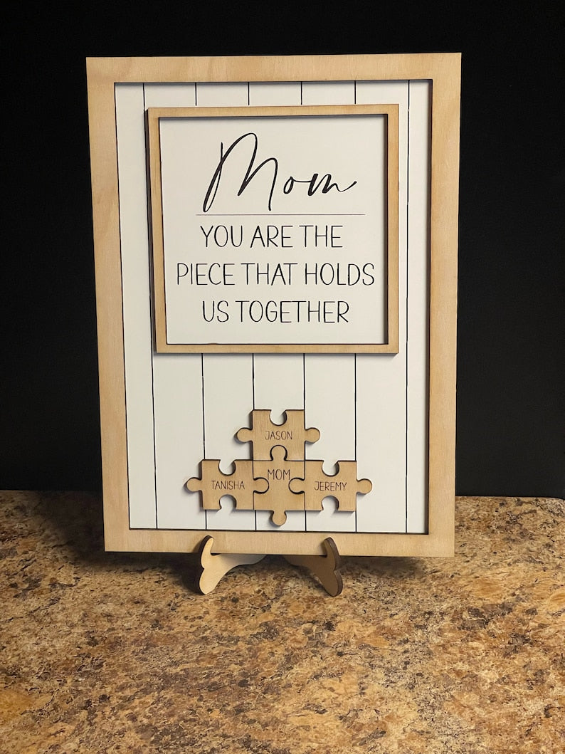 litzzy Mothers Day Gift, Gifts for Mom, Mother's Day Gift, Mothers Day Puzzle Sign, Mothers Day Gift from Daughter, Gift for Grandmother Puzzle Frame   