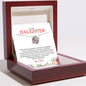 litzzy Always Keep Me In Your Heart, Litzzy To My Daughter Love Knot Necklace Jewelry Luxury Box  