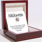 litzzy To My Brave Daughter, Litzzy To My Daughter Love Knot Necklace Jewelry Luxury Box  