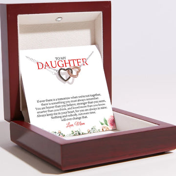 litzzy Always Keep Me In Your Heart, Litzzy To My Daughter Love Knot Necklace Jewelry Luxury Box  