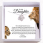 litzzy This Old Lion Will Always Have Your Back, Litzzy To My Daughter Love Knot Necklace Jewelry Premium White Box  
