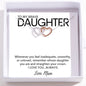 litzzy Litzzy To My Brave Daughter Interlocking Heart Necklace Jewelry Standard Box  