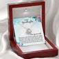 litzzy To My Granddaughter - Litzzy Love Knot Necklace - Necklace for Granddaughter from Grandparents Jewelry Luxury Mahogany Box W/LED  