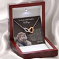 litzzy You Will Always Have Your Old Man Rooting For You, Litzzy To My Beautiful Daughter Customized Interlocking Hearts Jewelry Polished Stainless Steel & Rose Gold Finish Luxury Box 