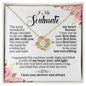 litzzy To My Soulmate - Soulmate Gift, Soulmate Jewelry Gift For Wife, Girlfriend - Soulmate Anniversary Gift, Birthday Message Card With Gift Box - Litzzy Love Knot Necklace Jewelry 18k Yellow Gold Finish Standard Box 