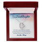 litzzy To My Granddaughter - Litzzy Forever Love Necklace - Necklace for Granddaughter from Grandparents Jewelry Mahogany Style Luxury Box (W/LED)  