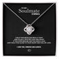 litzzy PERSONALIZED Silver Love Knot Necklace - To My Soulmate - I Love You Forever and Always - Girlfriend Anniversary Gift, Birthday Gift For Wife, Girlfriend From Husband, Boyfriend Jewelry   