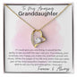 litzzy To My Granddaughter - You are Beautiful and Kind - Litzzy Forever Love Necklace - Necklace for Granddaughter from Grandparents Jewelry 18K Yellow Gold Finish Standard Box 