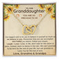 litzzy To My Granddaughter - You Are So Precious To Us - Litzzy Interlocking Hearts Necklace - Necklace for Granddaughter from Grandparents Jewelry 18K Yellow Gold Finish Standard Box 