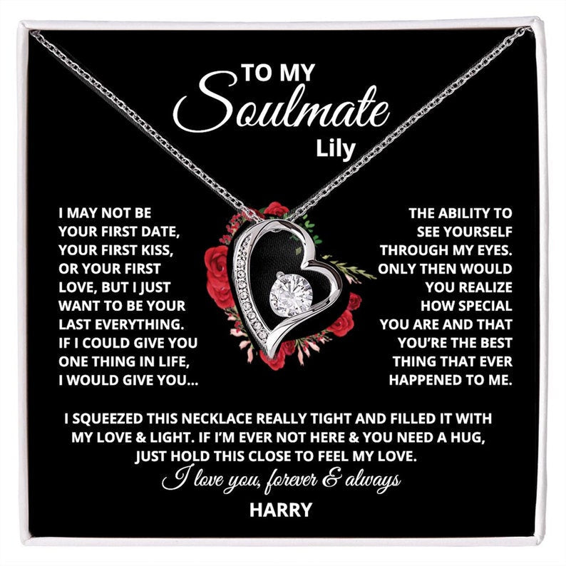litzzy Litzzy Forever Love Necklace To my soulmate, Forever love you, Girlfriend, Anniversary Necklace, Soulmate Gift Jewelry   