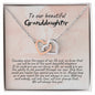 litzzy To My Granddaughter - Our Beautiful Daughter - Litzzy Interlocking Hearts Necklace - Necklace for Granddaughter from Grandparents Jewelry Polished Stainless Steel & Rose Gold Finish Standard Box 