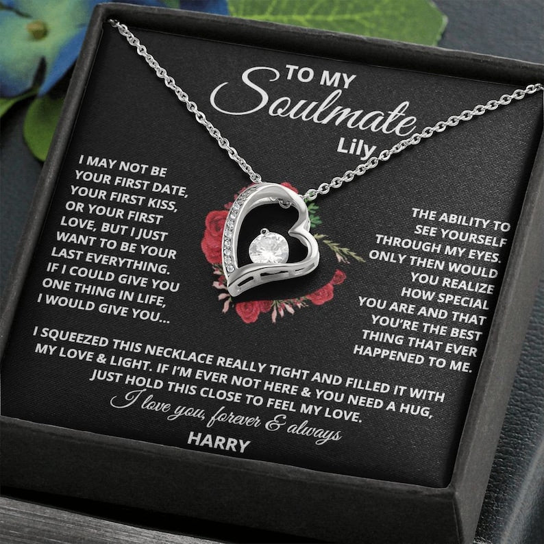 litzzy Litzzy Forever Love Necklace To my soulmate, Forever love you, Girlfriend, Anniversary Necklace, Soulmate Gift Jewelry   