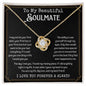 litzzy To My Soulmate - Litzzy Love Knot Necklace - Necklace Gift for Wife, Girlfriend - Anniversary Gift For Her Jewelry 18K Yellow Gold Finish Standard Box 