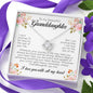 litzzy To My Granddaughter - Litzzy Love Knot Necklace - Necklace for Granddaughter from Grandparents Jewelry Two Tone Box  