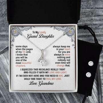 litzzy To My Granddaughter  - Litzzy Alluring Beauty Necklace Set - Necklace for Granddaughter from Grandma Jewelry   