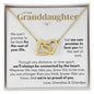 litzzy To My Granddaughter - Litzzy Interlocking Hearts Necklace - Necklace for Granddaughter from Grandparents Jewelry 18K Yellow Gold Finish Standard Box 