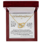 litzzy To My Granddaughter - Litzzy Interlocking Hearts Necklace - Necklace for Granddaughter from Grandparents Jewelry 18K Yellow Gold Finish Luxury Box 