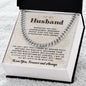 litzzy To My Husband - King Poem Quote, Romantic Anniversary Gift, Husband Birthday Gift, Valentine - Litzzy  Cuban Link Chain - Gift For Husband From Wife Jewelry   