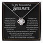 litzzy To My Soulmate - Litzzy Love Knot Necklace - Necklace Gift for Wife, Girlfriend - Anniversary Gift For Her Jewelry 14K White Gold Finish Standard Box 