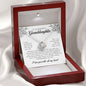 litzzy To My Granddaughter - My Beautiful Granddaughter - Litzzy Love Knot Necklace - Necklace for Granddaughter from Grandparents Jewelry Luxury Mahogany Box W/LED  