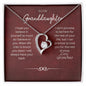 litzzy To My Granddaughter - Litzzy Forever Love Necklace - Necklace for Granddaughter from Grandparents Jewelry 14K White Gold Finish Standard Box 