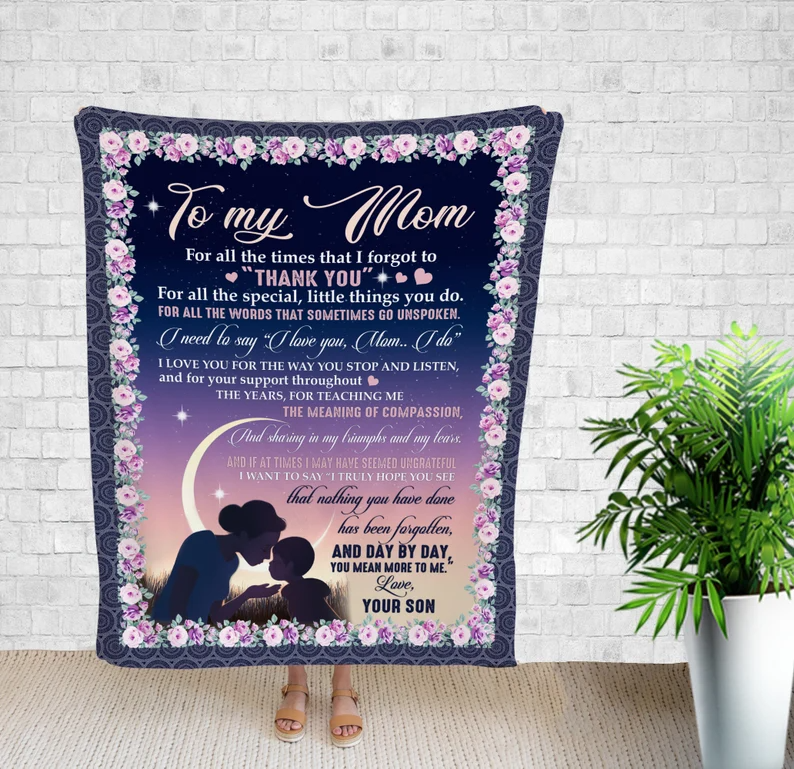 litzzy Personalized To My Mom Blanket, You Are The Best Mother, Throw Blanket For Mother, Mom, Grandma Fleece Blanket Style 8 FLEECE - 30x40 