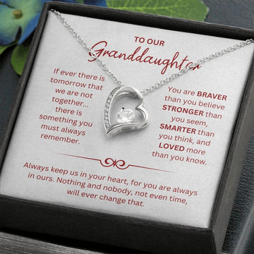 litzzy To My Granddaughter - Litzzy Forever Love Necklace - Necklace for Granddaughter from Grandparents Jewelry   