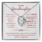 litzzy To My Granddaughter - Litzzy Forever Love Necklace - Necklace for Granddaughter from Grandparents Jewelry 14K White Gold Finish Standard Box 
