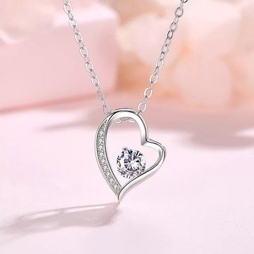 litzzy To My Beautiful Girlfriend - Girlfriend Birthday Gift, Girlfriend Anniversary, Valentines Day Gift For Her - Necklace Women Hollow Heart Crystal Pendant Necklace - Litzzy Forever Love Necklace Jewelry   