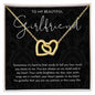 litzzy To My Girlfriend - You're Always On My Mind And In My Heart - Girlfriend Jewelry, Girlfriend Necklace, Unique Gift For Girlfriend, Girlfriend Gifts From Boyfriend - Litzzy Interlocking Hearts Necklace Jewelry 18K Yellow Gold Finish Standard Box 