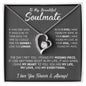 litzzy To My Beautiful Soulmate - Necklace Gift for Wife, Girlfriend - Anniversary Gift, Gift for Soulmate, Soulmate Gift, Soulmate Necklace - Litzzy Forever Love Necklace Jewelry 14k White Gold Finish Standard Box 