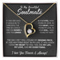 litzzy To My Beautiful Soulmate - Necklace Gift for Wife, Girlfriend - Anniversary Gift, Gift for Soulmate, Soulmate Gift, Soulmate Necklace - Litzzy Forever Love Necklace Jewelry   