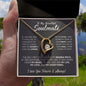 litzzy To My Beautiful Soulmate - Necklace Gift for Wife, Girlfriend - Anniversary Gift, Gift for Soulmate, Soulmate Gift, Soulmate Necklace - Litzzy Forever Love Necklace Jewelry 18k Yellow Gold Finish Standard Box 