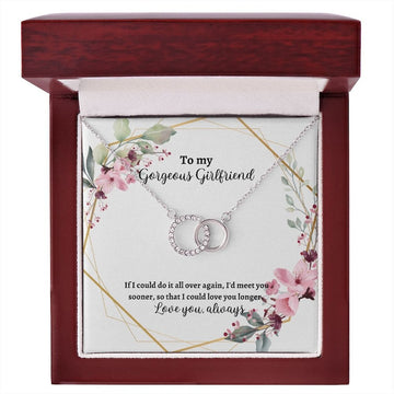 litzzy To My Gorgeous Girlfriend - Love You Forever & Always - Cute Necklace Gift For Girlfriend From Boyfriend - Litzzy Perfect Pair Necklace Jewelry   