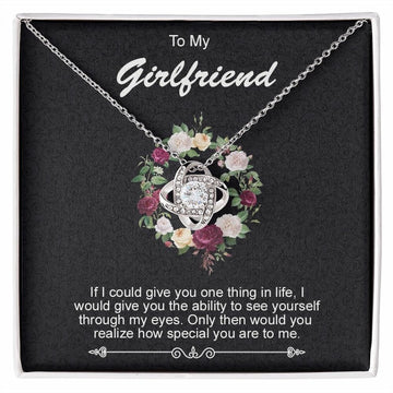 litzzy To My Girlfriend Necklace - Valentines Day Gift, Girlfriend Anniversary Gift, Birthday Gift For Girlfriend, Romantic Gift From Boyfriend - Litzzy Love Knot Necklace Jewelry   