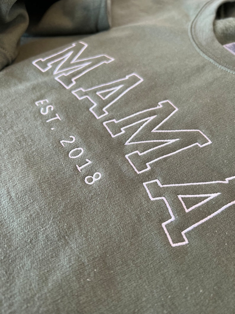 litzzy Custom Embroidered Sweatshirt for Mom Embroidered Shirt   
