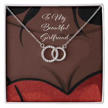 litzzy To My Girlfriend Necklace - Valentines Day Gift, Girlfriend Anniversary Gift, Birthday Gift For Girlfriend, Gift For Her, Girlfriend Necklace - Litzzy Perfect Pair Necklace Jewelry 14k White Gold Finish Standard Box 