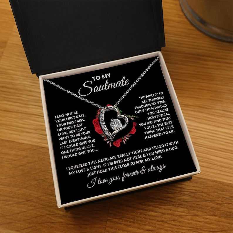 litzzy Litzzy Forever Love Necklace To my soulmate, Forever love you, Girlfriend, Anniversary Necklace, Soulmate Gift Jewelry   