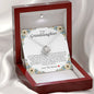 litzzy To My Granddaughter - Litzzy Love Knot Necklace - Necklace for Granddaughter from Grandparents Jewelry Luxury Mahogany Box W/LED  