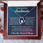 litzzy To My Beautiful Soulmate - You're The Best Thing That Ever Happened To Me - Gift For Wife, Girlfriend, Anniversary Gift, Valentine Gift - Litzzy Forever Love Necklace Jewelry   
