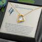 litzzy To My Granddaughter - Litzzy Forever Love Necklace - Necklace for Granddaughter from Grandparents Jewelry 18K Yellow Gold Finish Standard Box 