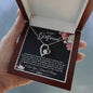 litzzy To My Girlfriend Necklace - Necklace Valentines Day Gift -  Anniversary Gift for Her - Girlfriend Gift From Boyfriend - Litzzy Forever Love Necklace Jewelry 14K White Gold Finish Mahogany Luxury Box 
