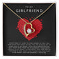 litzzy To My Girlfriend - Heart Necklace, Valentines Day Gift, Girlfriend Gifts, Long Distance Relationship Gifts - Necklace For Girlfriend From Boyfriend - Litzzy Forever Love Necklace Jewelry 18k Yellow Gold Finish Two Tone Box 