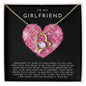 litzzy To My Girlfriend - Thank You For Your Kind Heart, And For Sharing It With Me - Valentines Day Necklace, Girlfriend Heart Necklace, Relationship Gift - Litzzy Forever Love Necklace Jewelry 18k Yellow Gold Finish Two Tone Box 