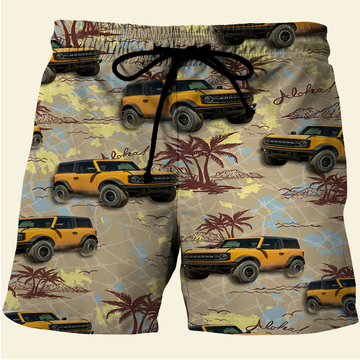 litzzy Custom Ford Bronco Hawaiian Shirt and Men Shorts, Gift For Car Lovers Hawaiian Shirt For Men, Woman, Litzzy Aloha Shirt Hawaiian Shirt   
