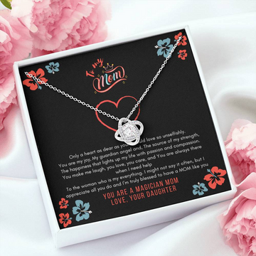 litzzy Litzzy Love Knot Necklace To My Mom, You Are A Magician Mom  Gift For Mom From Daughter Jewelry Standard Box White gold - material: 14k white gold over stainless steel 