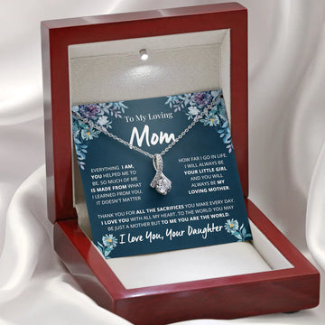 litzzy Litzzy Alluring Beauty Necklace To My Mom, All My Heart Necklace for Mom from Daughter Jewelry Luxury Box  