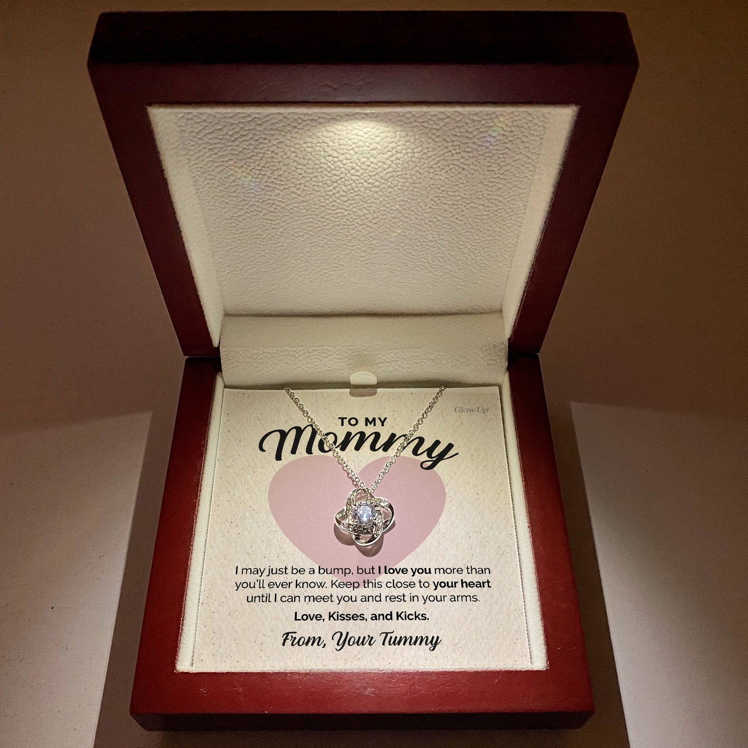 litzzy To My Mommy - I Love You - Love Knot necklace Jewelry   
